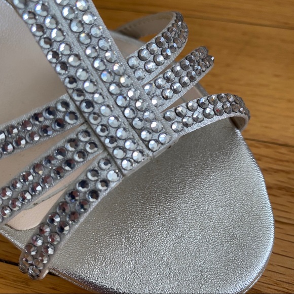 Caparros Silver Studded Rhinestone Heels - Picture 6 of 6